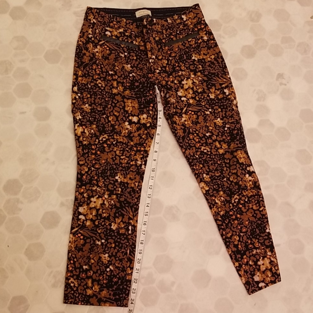 ANTHROPOLIGE floral skinny pants - Picture 3 of 9